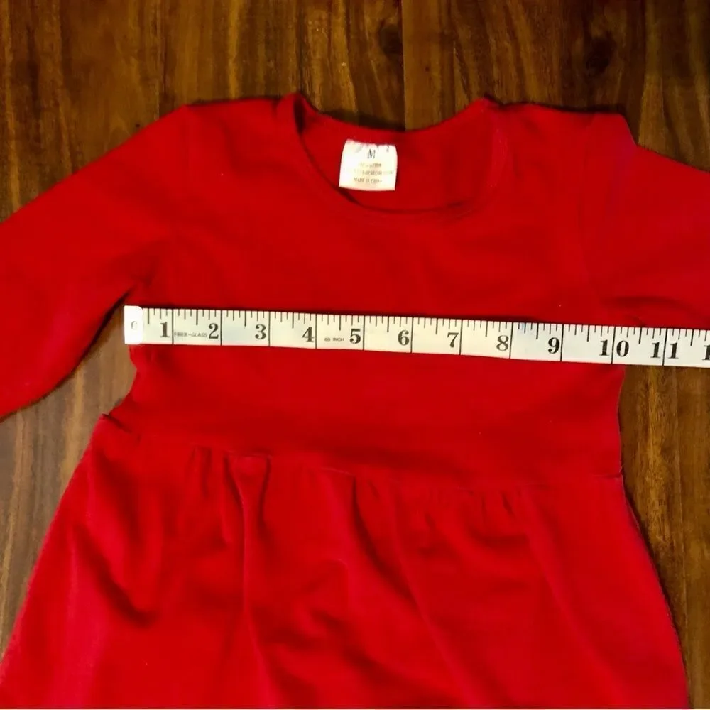 Stripey Candy Cane Santa Infinity Scarf with Red Long Sleeved Size Medium